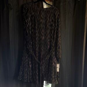 Maia Black Dress with Gold Accents